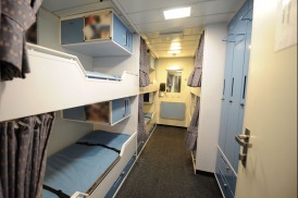 Sailors sleeping quarters onboard Type 45 destroyer HMS Daring. Picture: Petty Officer (Photographer) Amanda Reynolds