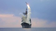 Tomahawk launch from a US Navy Tico class cruiser